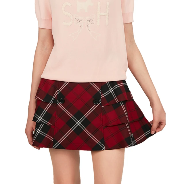 【SCOTTISH HOUSE】紅黑格 甜美Aline格紋褲裙CHUB2202 歷史價格詳細信息