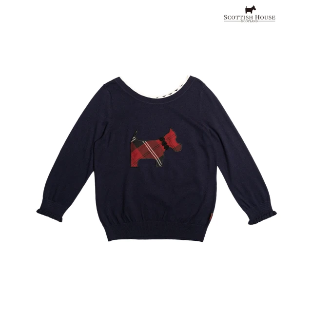 【SCOTTISH HOUSE】花邊蕾絲 雪紡衫襯衫-白/深藍(AR1356) 歷史價格詳細信息