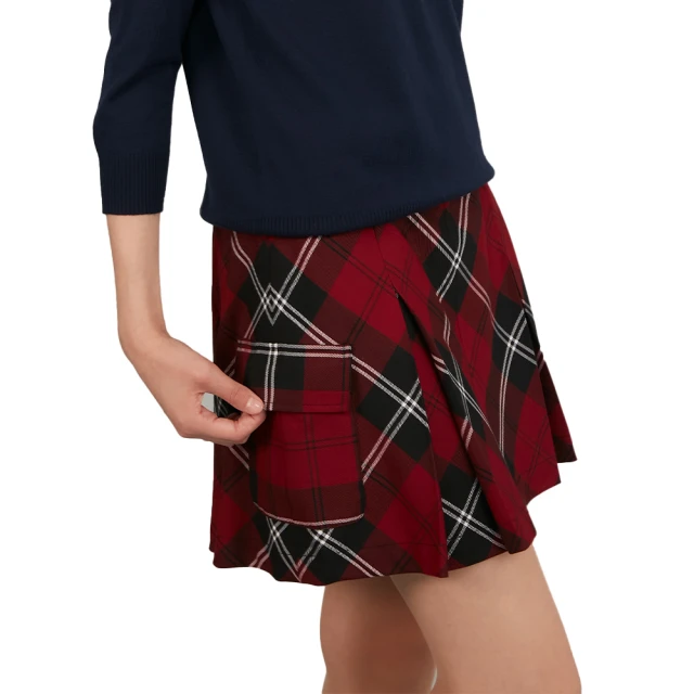 【SCOTTISH HOUSE】紅黑格 甜美Aline格紋褲裙CHUB2202 歷史價格詳細信息