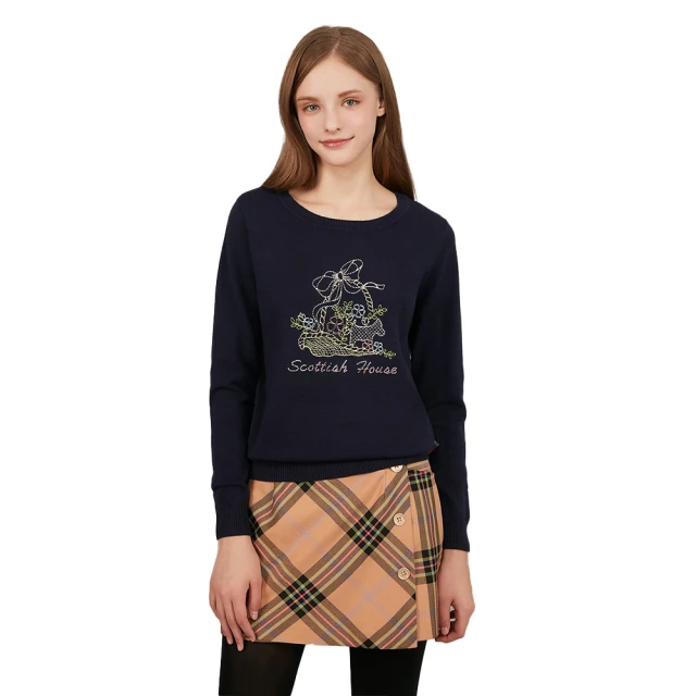 【SCOTTISH HOUSE】花邊蕾絲 雪紡衫襯衫-白/深藍(AR1356) 歷史價格詳細信息