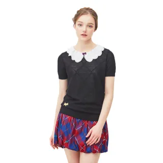 【SCOTTISH HOUSE】花邊蕾絲 雪紡衫襯衫-白/深藍(AR1356) 歷史價格詳細信息