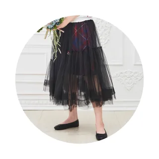 【SCOTTISH HOUSE】網紗蕾絲 印花長裙-黑/粉(AP2157) 歷史價格詳細信息