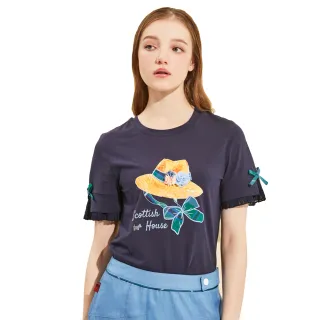 【SCOTTISH HOUSE】短袖 拉肩 假門襟 棉T-黑/白【OUTLET】(AN1254) 歷史價格詳細信息
