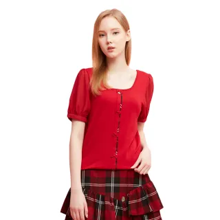 【SCOTTISH HOUSE】雙層花瓣領 滿版刺繡 長袖上衣-粉紅/深綠【OUTLET】(AN1456) 歷史價格詳細信息
