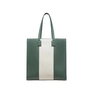 【BALLY】鼠尾草綠雙提把拼色TSP牛皮托特包(bally 托特包) 歷史價格詳細信息