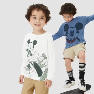 Gap 男幼童裝 Gap x Disney迪士尼聯名 Logo印花圓領長袖外套-黑白拼接(773883) 歷史價格詳細信息