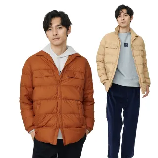 Gap 男女同款 大絨朵羽絨系列 簡約仿毛邊連帽羽絨大衣 656248-軍綠色 歷史價格詳細信息