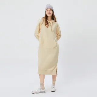 長帽 洋裝 連帽長洋裝 長版連帽洋裝 毛衣裙女秋冬中長款小個子大尺碼慵懶瑞針織連帽大學復古過膝洋裝 歷史價格詳細信息