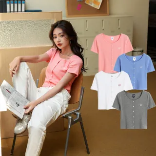 Gap 女裝 Logo羅紋修身短袖T恤 女友T系列-黑色(659479) 歷史價格詳細信息