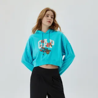 Gap 女裝 碳素軟磨系列 Logo短版刷毛休閒上衣 506181-橘色 歷史價格詳細信息