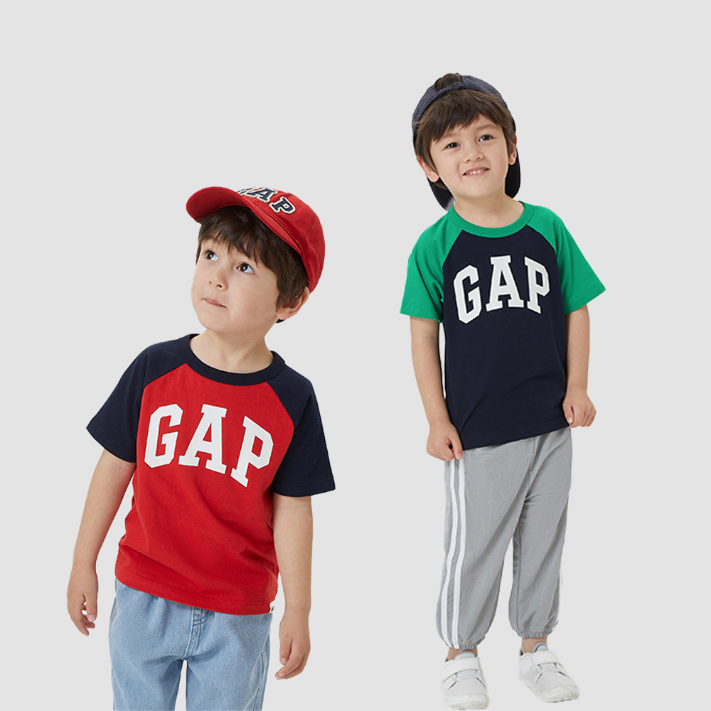 Gap 幼童裝 Logo半高領保暖印花長袖T恤 男女同款 451109-黑白條紋 歷史價格詳細信息