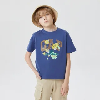 【GAP】男童裝 Logo印花布章刷毛束口鬆緊運動褲-海軍藍(606681) 歷史價格詳細信息