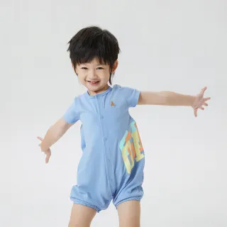 Gap 嬰兒 Logo純棉小熊印花短袖包屁衣/連身衣-白色(668750) 歷史價格詳細信息