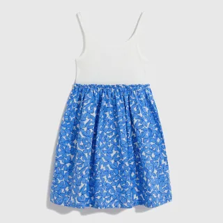 Gap 女幼童 純棉A字拼接吊帶洋裝-藍色(621194) 歷史價格詳細信息