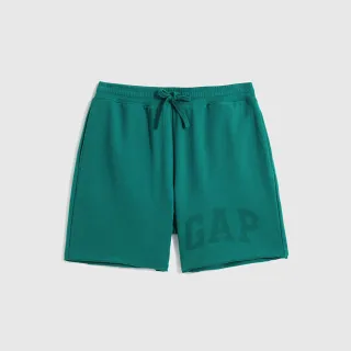 【GAP】男裝 Logo抽繩鬆緊短褲 厚磅密織水洗棉系列-碳黑色(669741) 歷史價格詳細信息