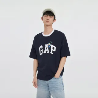 Gap 男裝 Logo/小熊印花帽T-黑灰拼接(760405) 歷史價格詳細信息