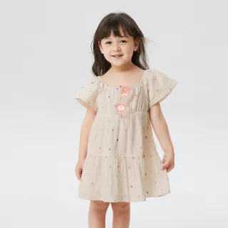 Gap 女幼童 輕透氣系列 甜美花苞寬鬆牛仔褲 837246-中度水洗 歷史價格詳細信息