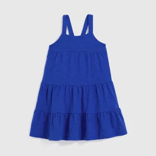 Gap 女幼童 純棉打褶吊帶洋裝-藍色(663791) 歷史價格詳細信息