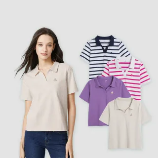 Gap 女裝 厚磅密織水洗棉系列 Logo寬條紋翻領長袖T恤 598230-藍白條紋 歷史價格詳細信息