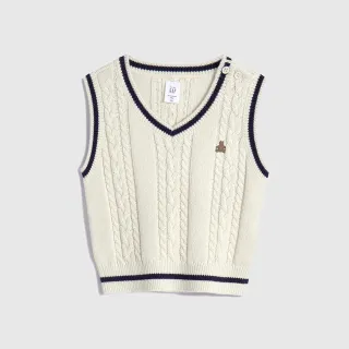 Gap 嬰兒 純棉小熊刺繡長袖包屁衣-紅黑條紋(787442) 歷史價格詳細信息