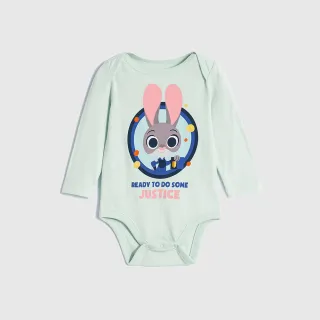 Gap 嬰兒 Gap x 動物方城市聯名 純棉印花圓領長袖包屁衣-白色(769892) 歷史價格詳細信息