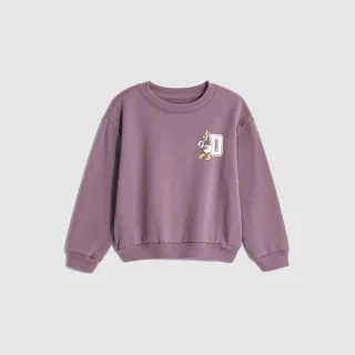 Gap 女幼童裝 Gap x Disney迪士尼聯名 Logo印花圓領長袖外套-深粉色(786152) 歷史價格詳細信息