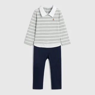 Gap 嬰兒 純棉小熊刺繡長袖包屁衣-紅黑條紋(787442) 歷史價格詳細信息