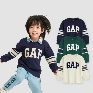 Gap 男幼童 Logo純棉圓領長袖T恤-綠色(784980) 歷史價格詳細信息