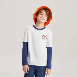 Gap 男幼童 純棉假兩件印花長袖T恤 451210-棕色 歷史價格詳細信息