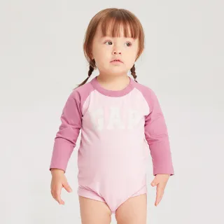 Gap 嬰兒裝 Logo純棉小熊刺繡抽繩束口鬆緊褲-藍灰條紋(787443) 歷史價格詳細信息