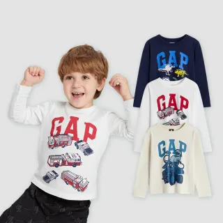 Gap 男幼童裝 Logo印花圓領棒球外套-黑色(786502) 歷史價格詳細信息