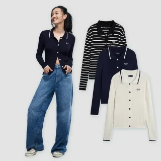 Gap 女裝 翻領針織長袖洋裝-黑灰色(841579) 歷史價格詳細信息