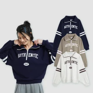 Gap 女裝 碳素軟磨系列 Logo印花寬鬆連帽休閒上衣 738834-多色可選 歷史價格詳細信息