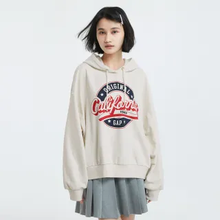 Gap 女裝 碳素軟磨系列 Logo印花寬鬆連帽休閒上衣 738834-多色可選 歷史價格詳細信息