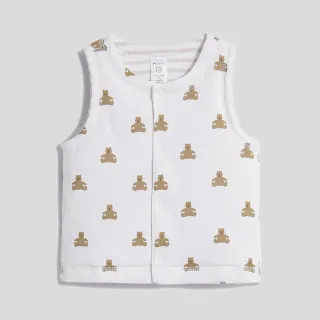 Gap 嬰兒裝 純棉小熊刺繡長袖包屁衣-藍灰條紋(787442) 歷史價格詳細信息