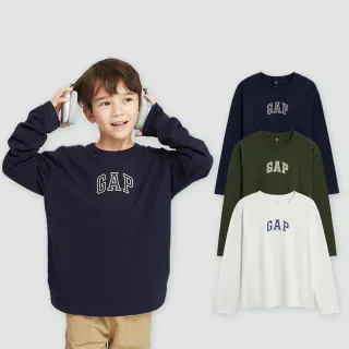 【GAP】男童裝 Logo純棉趣味圓領短袖T恤-藍色(466157) 歷史價格詳細信息