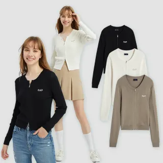 Gap 女裝 Logo長袖針織衫-棕色(795212) 歷史價格詳細信息