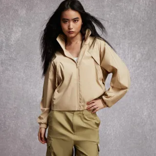 Gap 女裝 Logo防雨印花翻領長袖外套-黑色(811062) 歷史價格詳細信息
