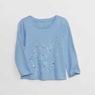 Gap 女童裝 純棉印花圓領長袖T恤-粉色(788247) 歷史價格詳細信息