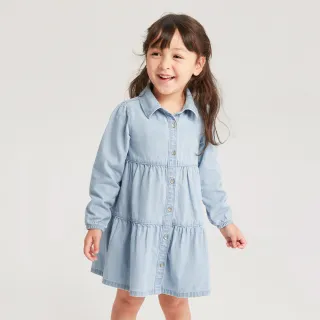 Gap 女童 純棉翻領牛仔長袖洋裝-深藍色(810801) 歷史價格詳細信息