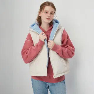 Gap 女裝 防風防雨仿羊羔絨連帽羽絨背心-米色(720917) 歷史價格詳細信息