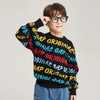 【GAP】男童裝 Logo純棉趣味圓領短袖T恤-藍色(466157) 歷史價格詳細信息