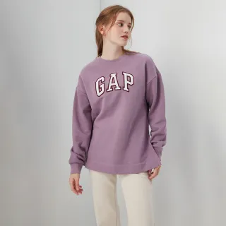 Gap 女裝 Logo印花圓領長袖上衣-紫色(741683) 歷史價格詳細信息