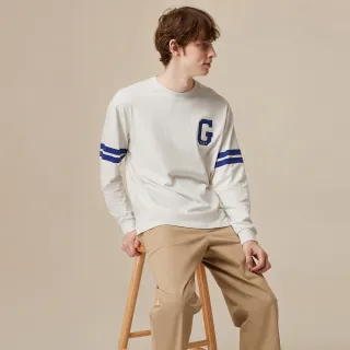 Gap 男裝 Logo圓領長袖T恤 碳素軟磨法式圈織系列-棕色(837400) 歷史價格詳細信息
