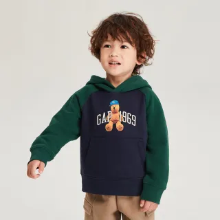 Gap 男裝 Logo/小熊印花帽T-黑灰拼接(760405) 歷史價格詳細信息