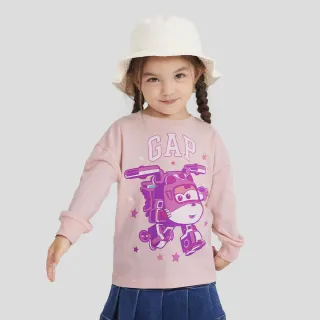 Gap 女幼童 Logo純棉印花小飛袖短袖T恤 布萊納系列-紫色(673778) 歷史價格詳細信息