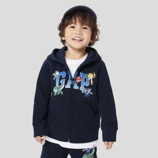 Gap 男幼童裝 Gap x 風火輪聯名 Logo純棉印花圓領長袖T恤-藍色(774029) 歷史價格詳細信息