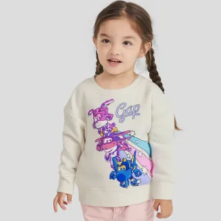 Gap 女幼童裝 Logo圓領大學T 碳素軟磨系列-淺灰色(799245) 歷史價格詳細信息