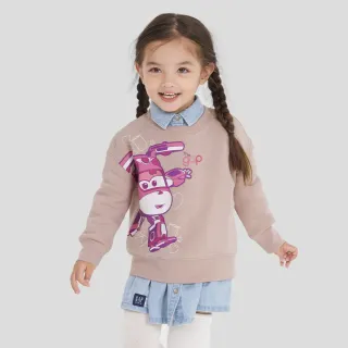 Gap 女幼童裝 Logo圓領大學T 碳素軟磨系列-淺灰色(799245) 歷史價格詳細信息