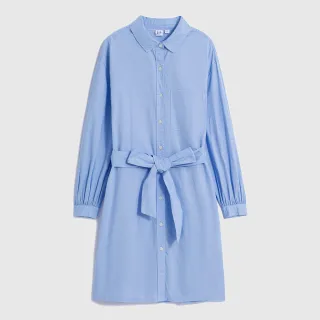 Gap 女童 純棉翻領牛仔長袖洋裝-深藍色(810801) 歷史價格詳細信息